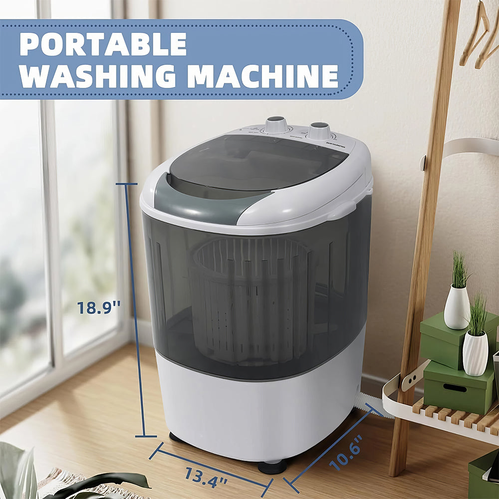 Portable Washing Machine 5.5 lbs Capacity Rotary Timer with Spin Basket